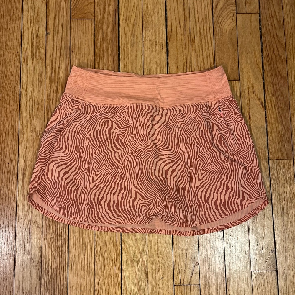 Outdoor Voices Pink/Orange Zebra Print Skort
